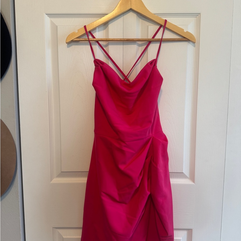 Gianni Bini Pink Ruched Mini Sundress